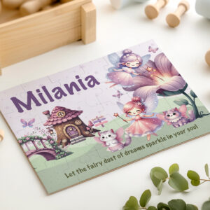 PERSONALIZED 30-Piece Purple Fairy Puzzle