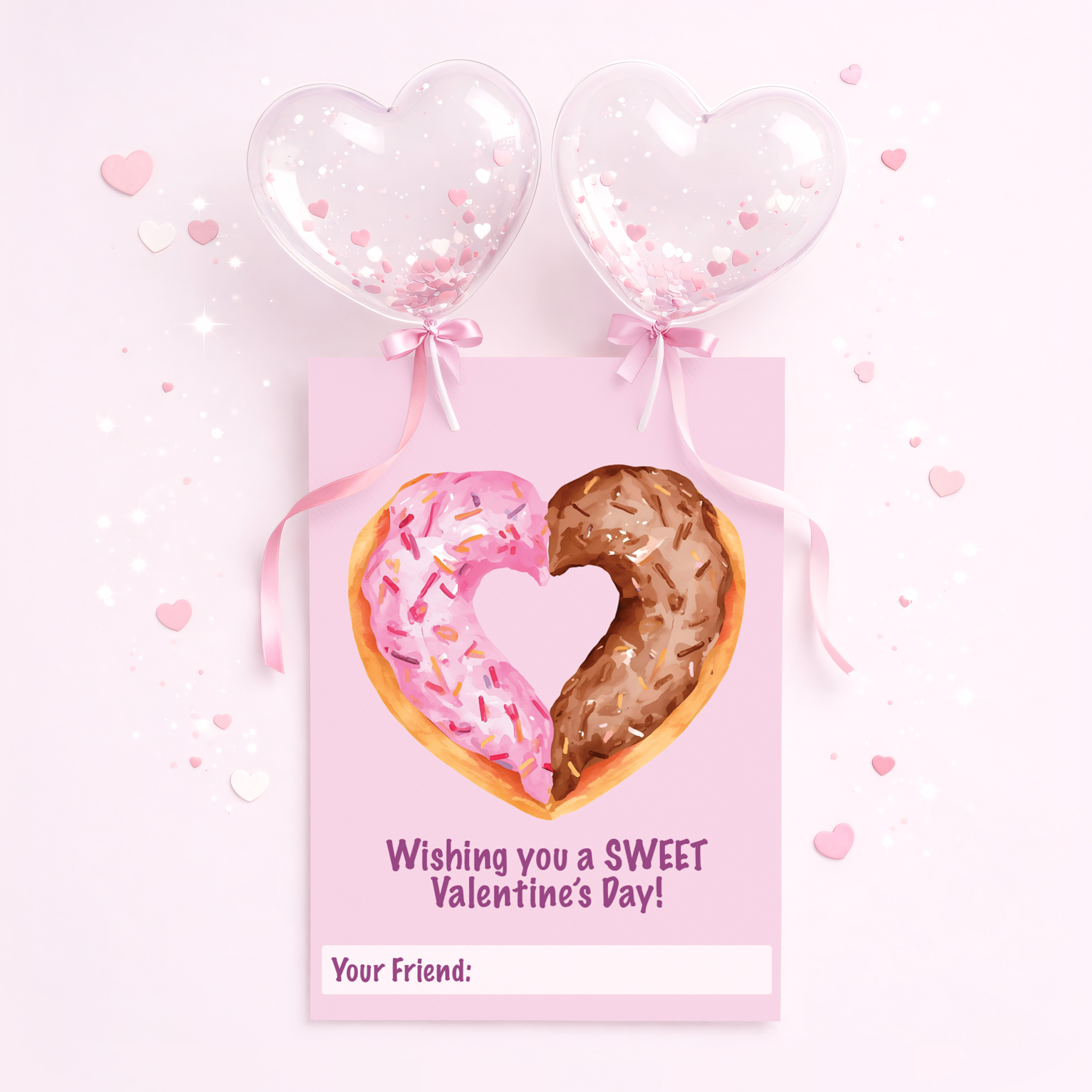 Valentine's Day Favor Tags - Sweet Donut