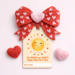 Valentine's Day Favor Tag - Cute Kawaii Sun
